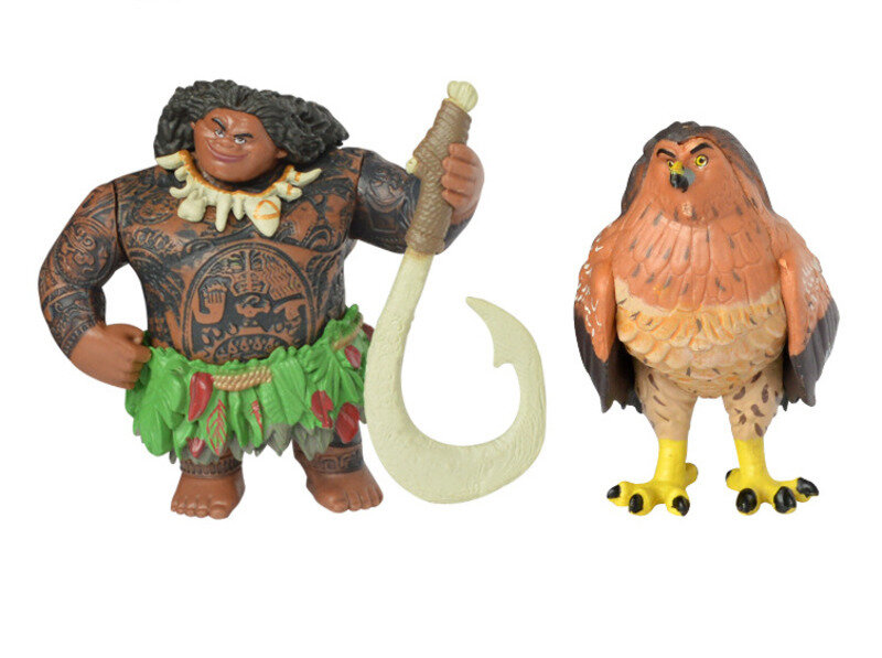 Figuras de acción de Moana, juguetes para niños, figuras de acción decorativas de la leyenda de la princesa Moana, 10 uds./set, Vaiana Maui Chief Tui Tala Heihei Pua, regalo de cumpleaños