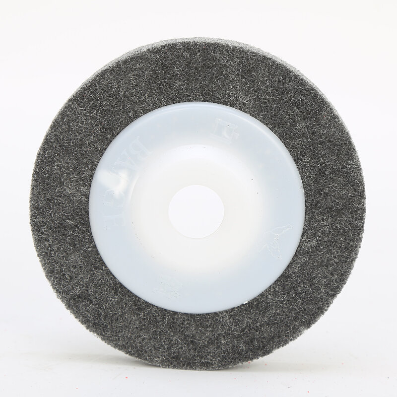New 10pcs/lot Gray Metal polishing wheel 100*16mm 7p Non woven abrasive wheel Nylon Fiber polishing wheel Abrasive disc