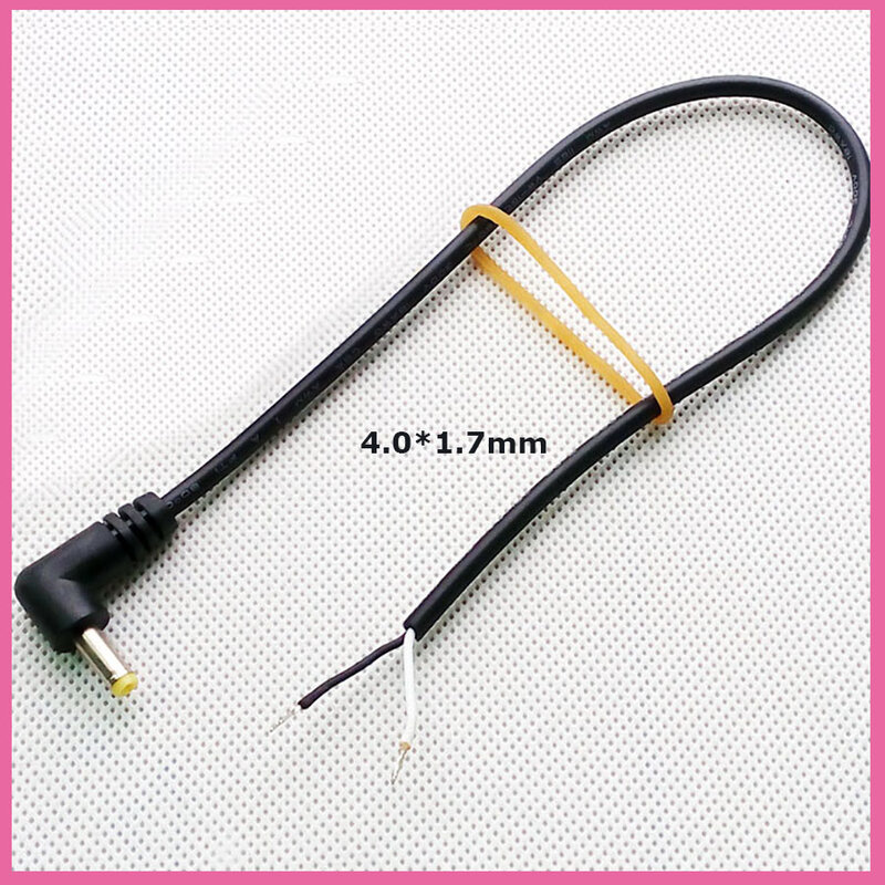 1 Uds 5,5*2,5mm 2,5*2,1mm 4,8*1,7mm 4,0*1,7mm 3,5*1,35mm 2,5*0,7mm DC enchufe con Cable de carga negro de 30cm