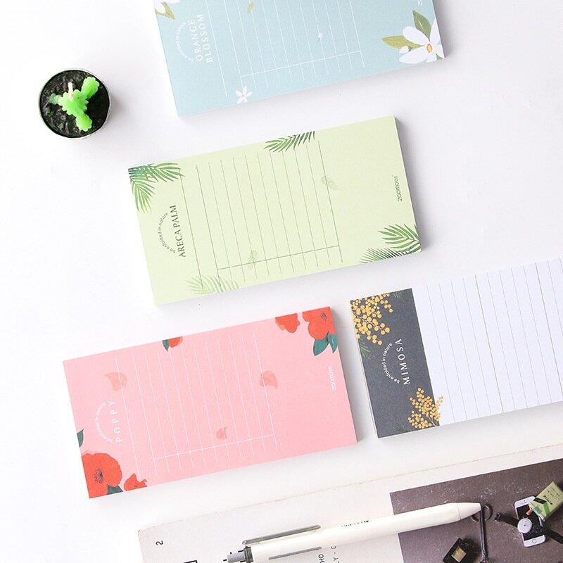 Cuaderno creativo de escritorio Floral, suministros de oficina, planificador de mes, eficiencia de trabajo