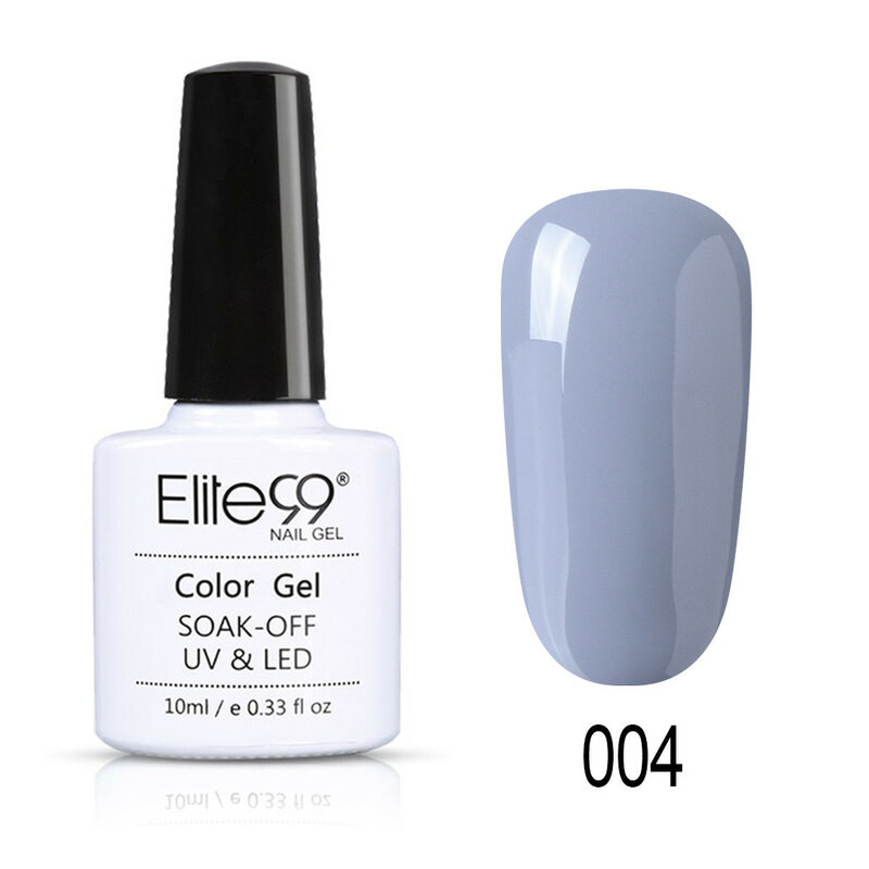 Elite99 10ml Gray Color Gel Nail Polish Soak Off Primer Top Coat Gel Polish Manicure Long Lasting LED UV Gel Nail Gel Lacquer