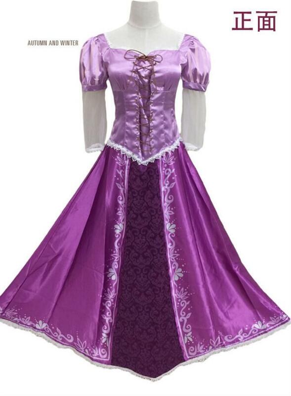 2019 Rapunzel cosplay costume princess Tangled Sofia dress Halloween Costume for women long Carnival Evening party dresses girl