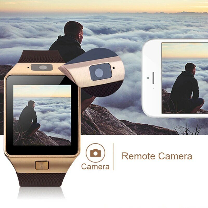 Nova moda relógio inteligente bluetooth smartwatch com cartão sim tf solt passometer relógio de pulso para android ios smartphones relógio masculino