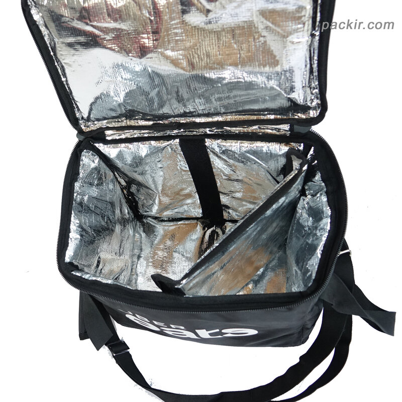 PK-32G: Uber mange un petit sac de livraison de nourriture, un sac de transport de nourriture chaude intérieure, des sacs thermiques de conducteur, 14 "L x 10" L x 13 "H