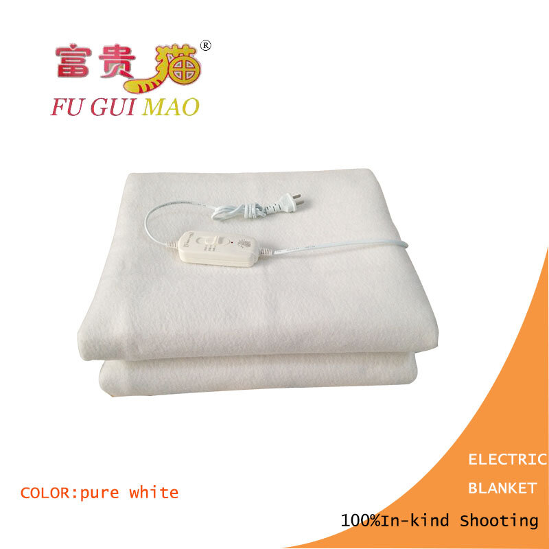 FUGUIMAO Electric Blanket Double Pure White Electric Heating Blanket 220v Heated Blanket Body Warmer 150x120cm Heating Mattress