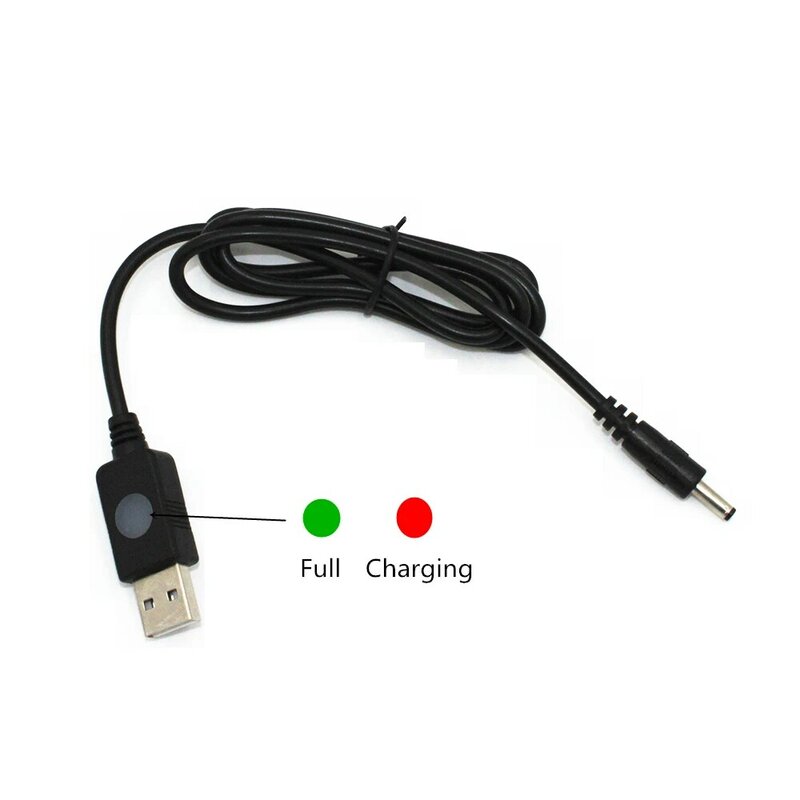 Cable de carga USB de 4,2 V, Cable con indicador LED para faro LED, linterna, lámpara, 3 unids/lote