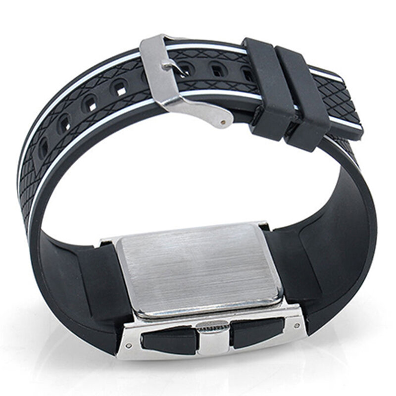 Moda na co dzień Unisex prostokątna szkatułka cyfrowy wyświetlacz LED sport zegarek na prezent