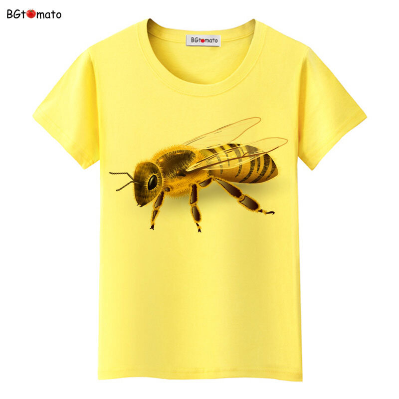 Футболка женская с 3d принтом, повседневный крутой топ с Пчелкой, одежда для женщин, дешевые смешные рубашки