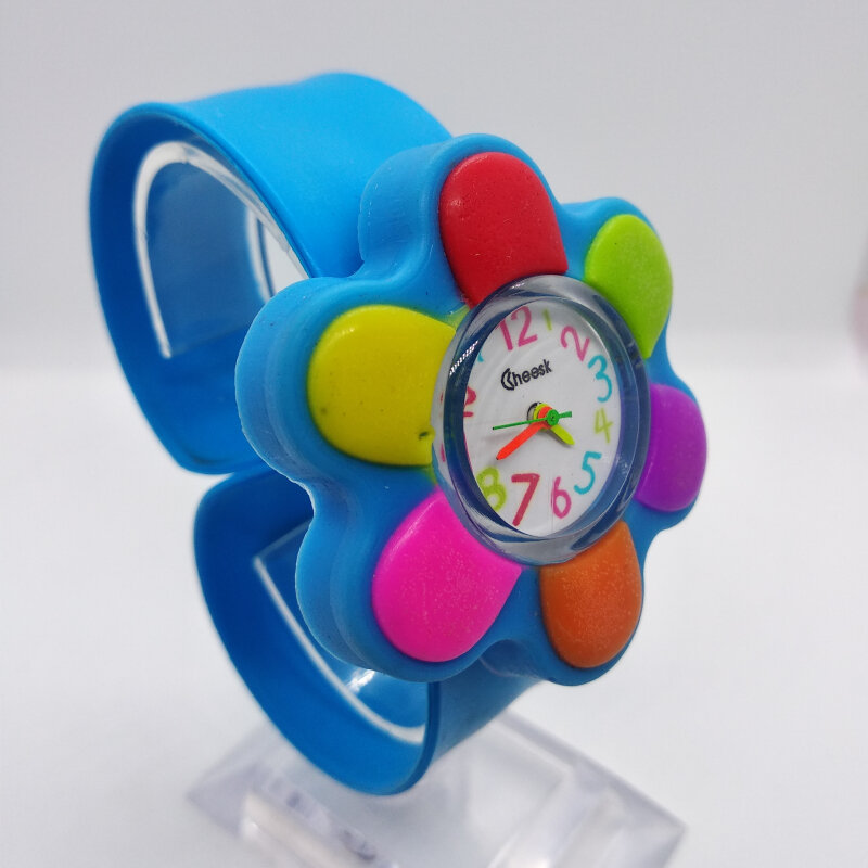 2019ใหม่แฟชั่นสไตล์ที่ไม่ซ้ำกันดอกไม้การ์ตูนนาฬิกาเด็กซิลิโคนเด็กนาฬิกานาฬิกาข้อมือควอตซ์ Slap ของขวัญเด็กน่ารักขายร้อน