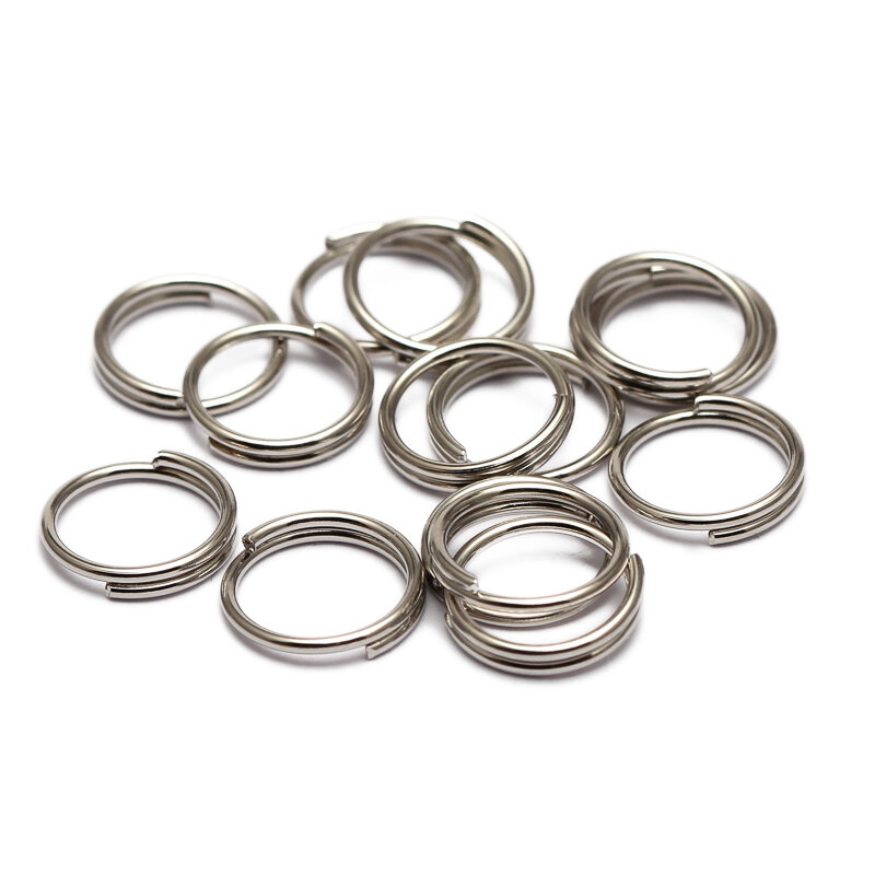 anello portachiavi accessori portachiavi fai da te split ring 200 pz/lotto 5 6 7 8 10 12 14 mm anelli di salto aperti doppi anelli anelli spaccati di colore dell'oro connettori per la fabbricazione di gioielli