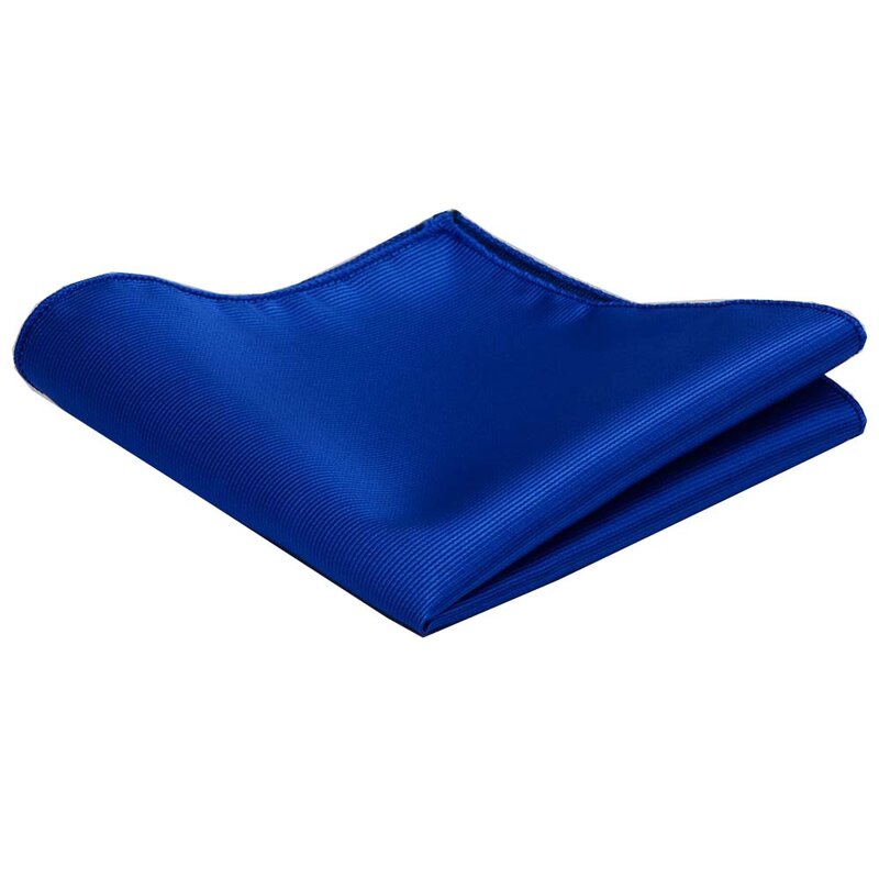 GUSLESON-Pañuelo clásico de seda para hombre, pañuelo sólido de color rojo, azul marino, Jacquard, Cuadrado de bolsillo, 25x25cm, para negocios y bodas