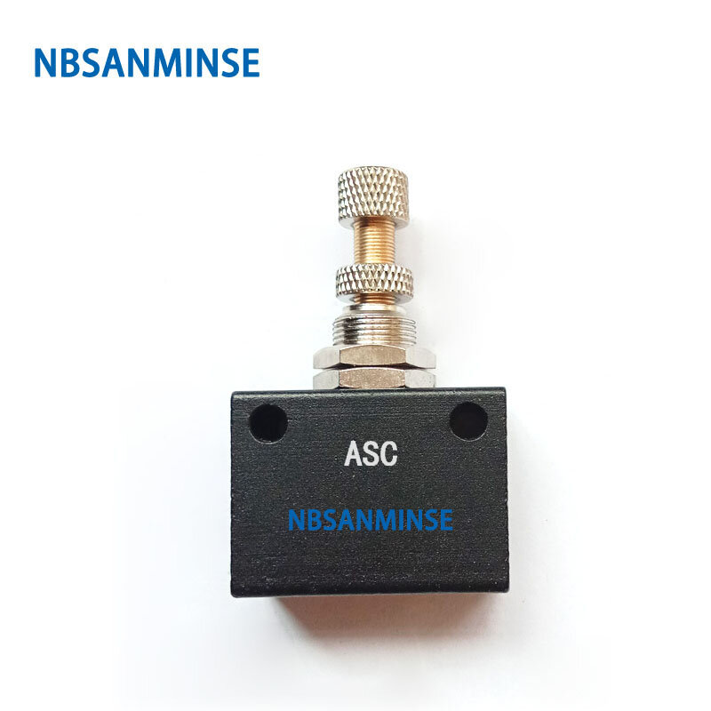 NBSANMINSE-Válvula de Control de flujo ASC G1/8 1/4 3/8 1/2, válvula de aire neumática de precisión, Ajuste de flujo de temperatura Normal