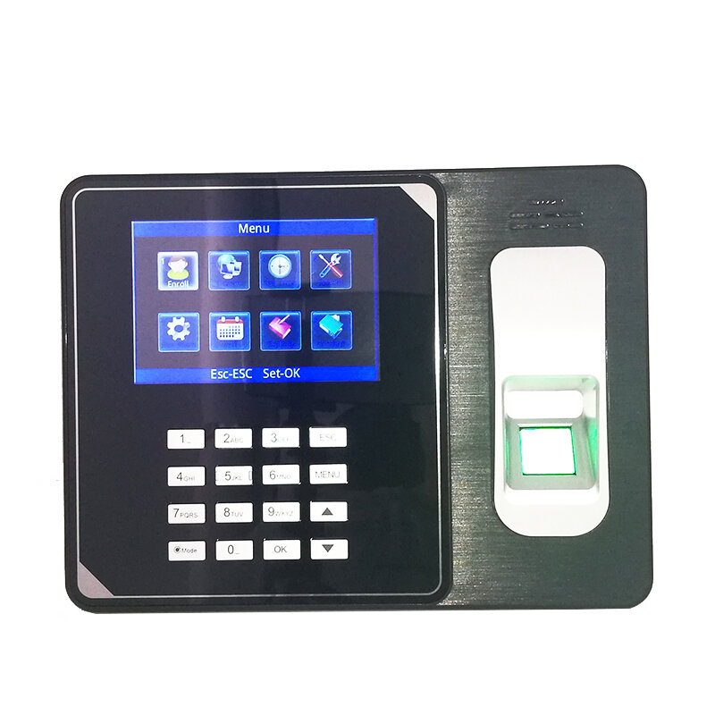 WiFi 4000 mAh akumulator biometryczny rejestrator zegar ze skanerem linii papilarnych obecności pracownika elektroniczny palec i czas obecności karty