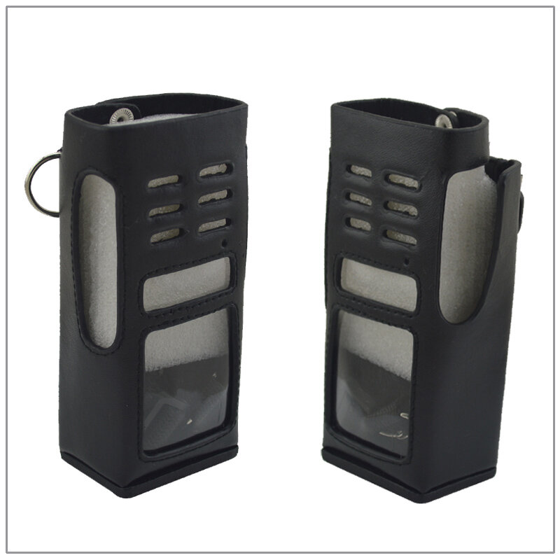 حقيبة حمل جلدية مع حلقة حزام لموديلات لوحة المفاتيح Motorola ، راديو محمول ثنائي الاتجاه GP338 HT1250 GP339 GP360 GP380 PTX780 MTX960