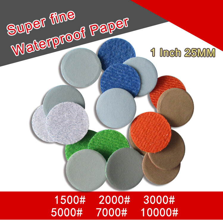56PCS 1 Inch Flocking Waterproof Sandpaper Abrasive Paper Self-adhesive Wet & Dry for Sanding Polishing Power Tools Accessories