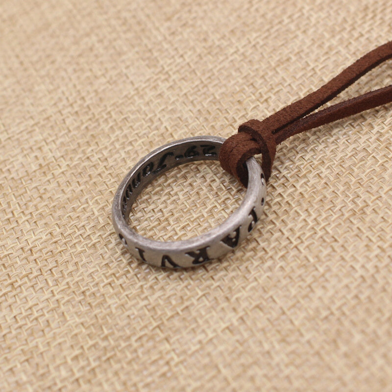 Неочаровательное 4 Винтажное кольцо для косплея Нейтана Дрейка кожаное ожерелье с кулоном в виде кода