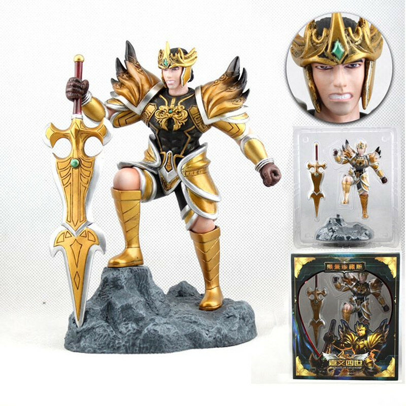 LOL League of Legends Jarvan Ⅳ The Exemplar of Demacia 21cm PVC Action Figures Toys LOL Cosplay face PVC Model Toys Garage Kits