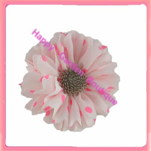 Hot sale !New 12pcss  Fluorescents ploka dots silk flower