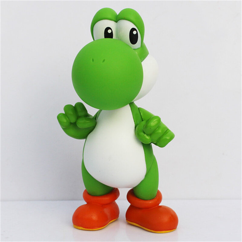11-12cm Super Mario Bros Luigi Mario Yoshi PVC figuras de acción Juguetes