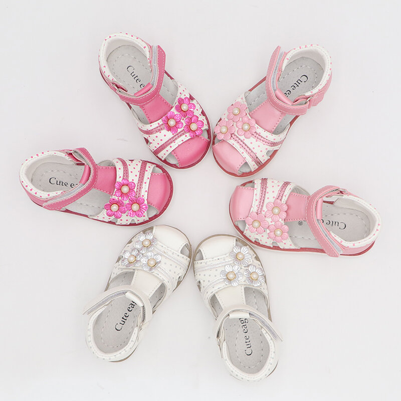 女の子のための合成皮革サンダル,幼児の閉じたつま先の靴,整形外科用靴,サイズ21-26,新しい2020