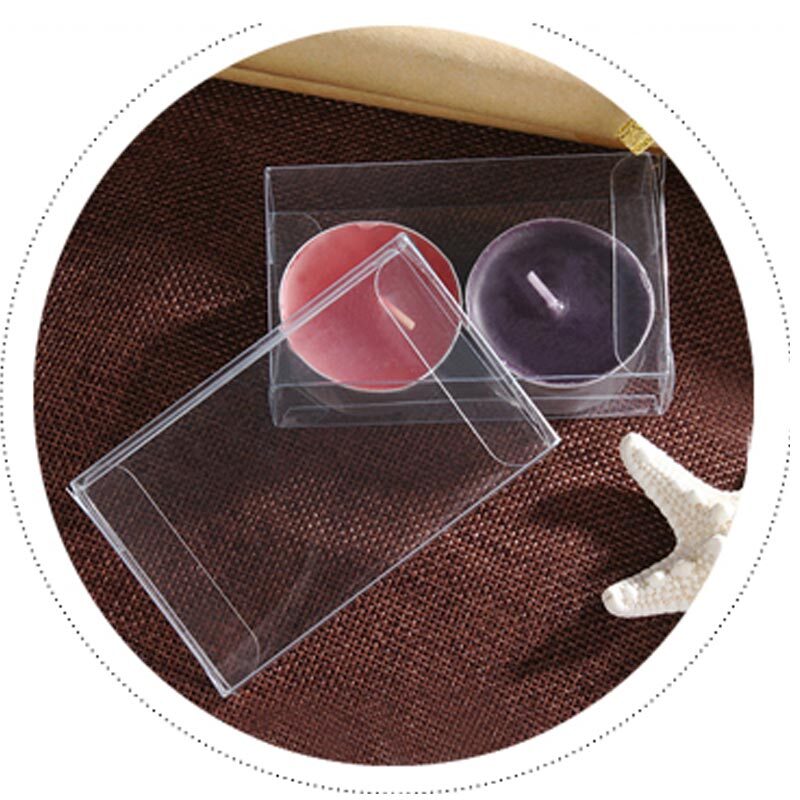 Caja de plástico transparente para regalo de joyería, embalaje de exhibición de Pvc para boda/Navidad, 3x7x14, 200 unidades