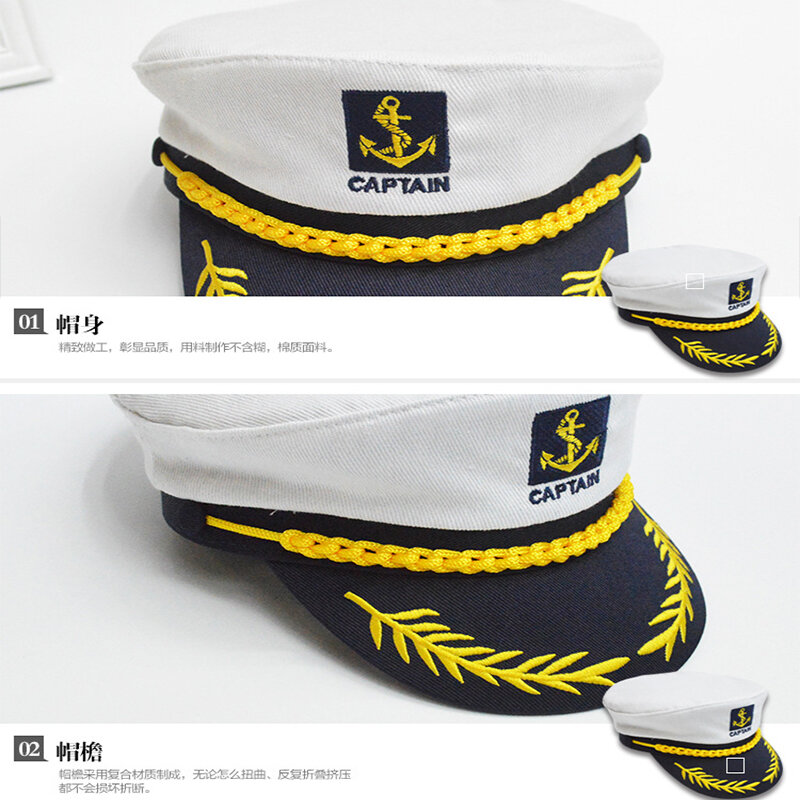 부모-자식 해군 모자 면화 패션 군사 모자 레드 블랙 화이트 클래식 캡틴 모자 남성과 여성 어린이 선원 모자