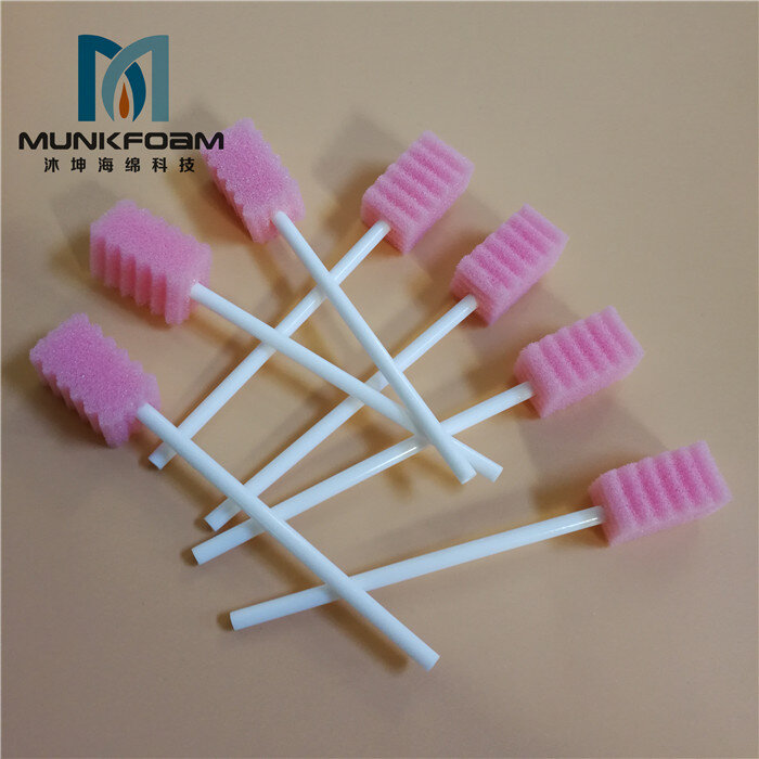Bastoncino per la cura della spugna usa e getta da 150 pezzi bastoncino per tampone di cotone mese di spazzolino da denti bastoncino per la pulizia della bocca del paziente pulito