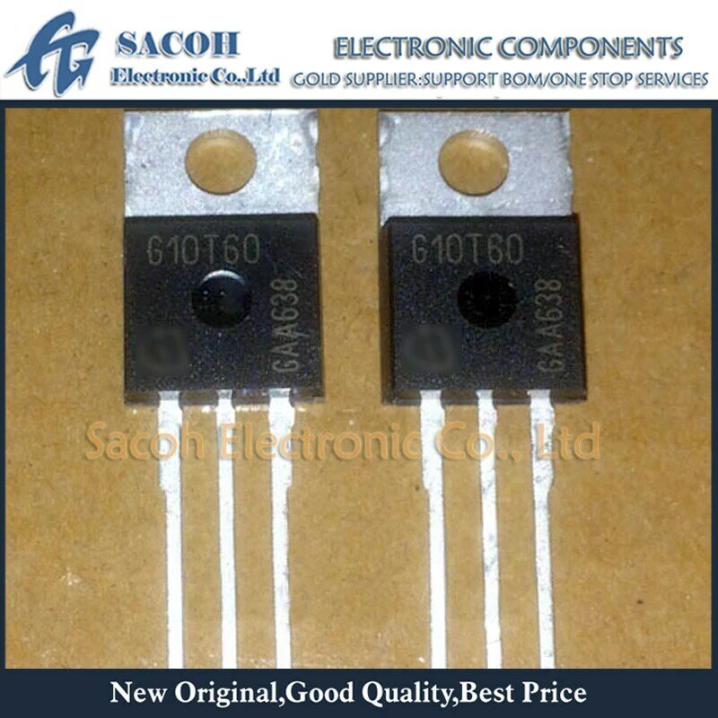 Baru asli 10 buah transistg10t60 transistg10n60a untuk-220 10A 600V daya IGBT Transistor