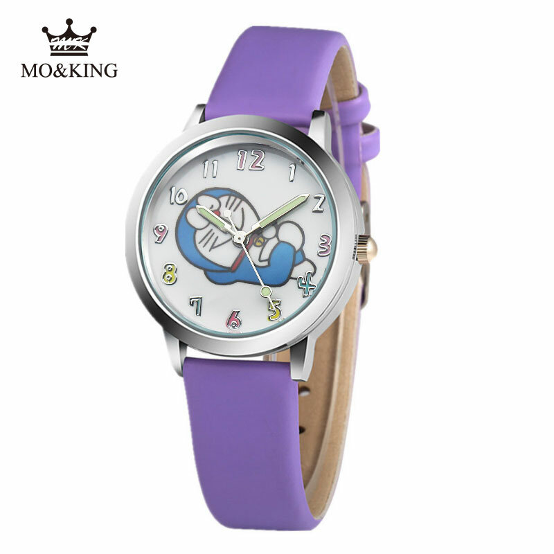 Reloj de cuarzo impermeable para niños y niñas, cronógrafo con dibujos animados de Doraemon tinkling cat, estudiantes de primaria y secundaria, nuevo