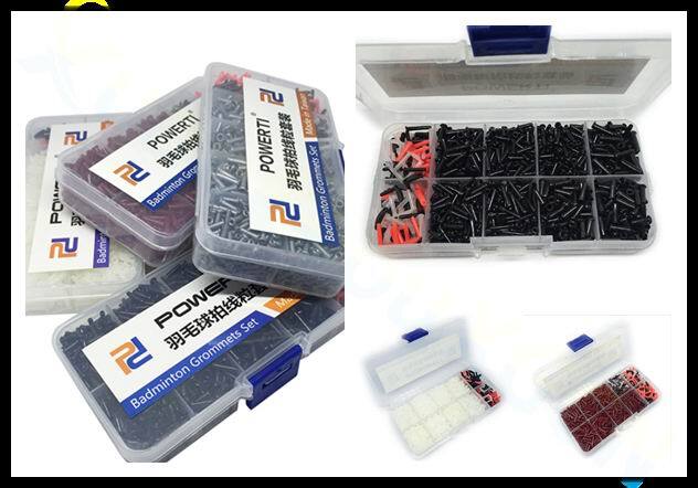 100-2300 pz/scatola racchetta da badminton racchette occhielli occhielli corde da badminton tubi protettivi per fori accessori set di strumenti per incordatura
