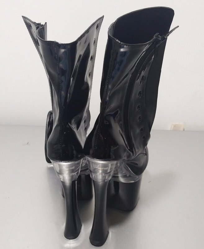 18cm Spring style leg boots, wholesale high heels, club princess chunky boots, ladies Dance Shoes