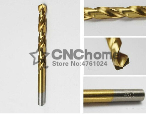10PCS 5.0mm-9.0mm High Speed Steel Titanium coated straight shank Twist Drill Bits for metal (5mm/5.5mm/6mm/6.5mm/7mm/8mm/9mm)