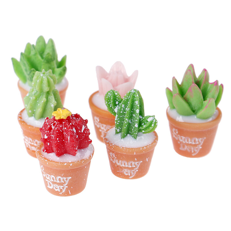 5Pcs Micro-Landscape Resin Cactus Horticultural Bonsai DIY Small Ornaments Toy