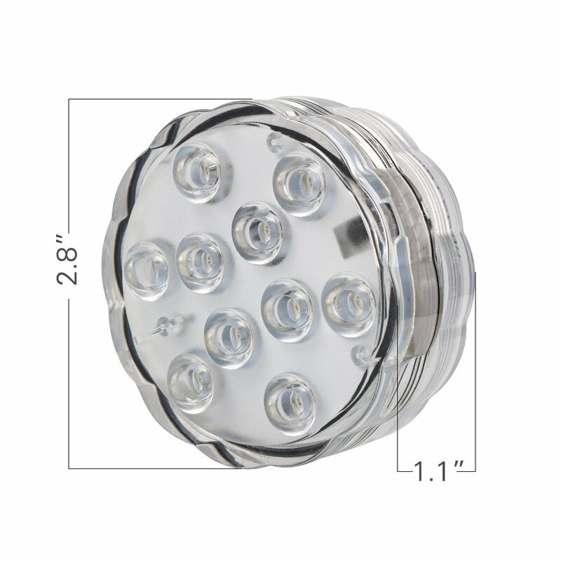 4 pz/set 2.8 pollici diametro floreale centrotavola decorazione cambia colore impermeabile LED vaso luce rotonda Base Multicolo