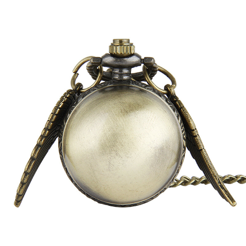 ساعة جيب كوارتز على شكل كرة ، ريترو ، أجنحة الملاك ، عصرية ، سلسلة ، هدايا للرجال والنساء والأطفال ، 7001