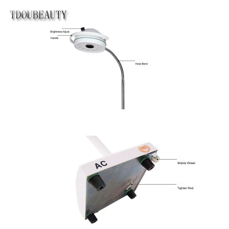TDOUBEAUTY-Iluminación Oral portátil, luz LED móvil para examen médico quirúrgico, lámpara sin sombras, para Hospital de mascotas, KD-2012L-1