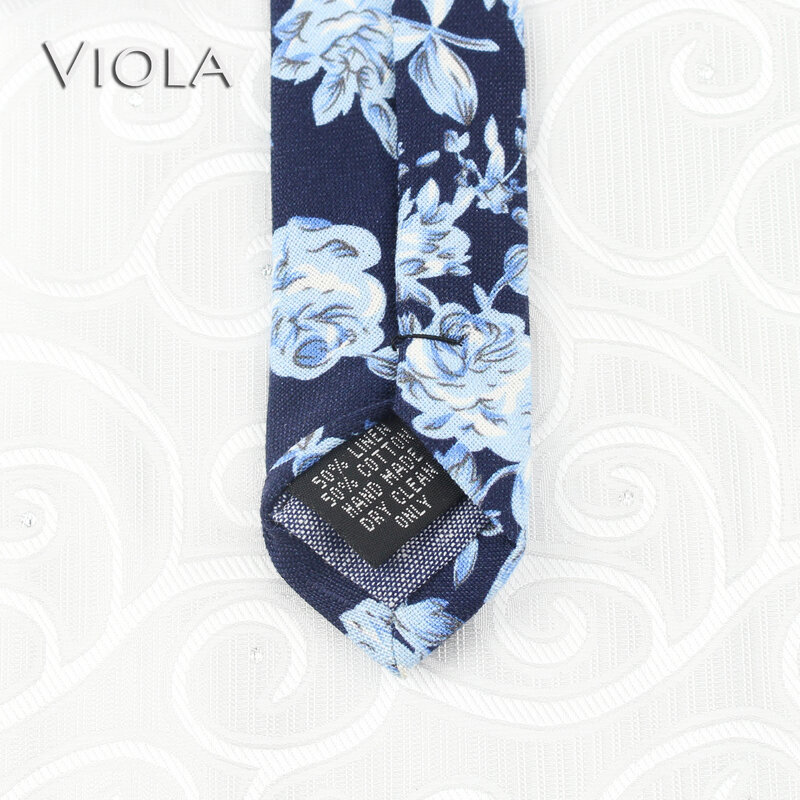 Hermosa TELA ESCOCESA a rayas Floral impresa 6,5 cm cuello corbata algodón Lino hombres boda Vestido esmoquin regalo pajarita accesorio calidad