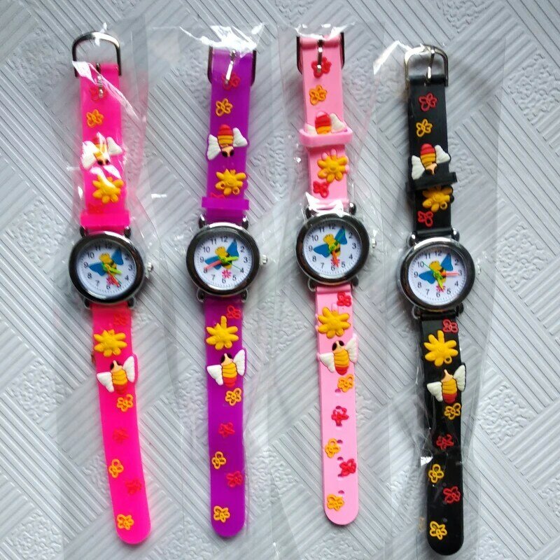 HBiBi de moda colorida mariposa libélula relojes reloj de niños niñas regalo abeja reloj Casual niño reloj infantil