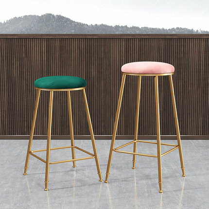 Cadeira alta de luxo com estilo nórdico, bancos modernos para lazer, café, restaurante, simples, leve, personalizado