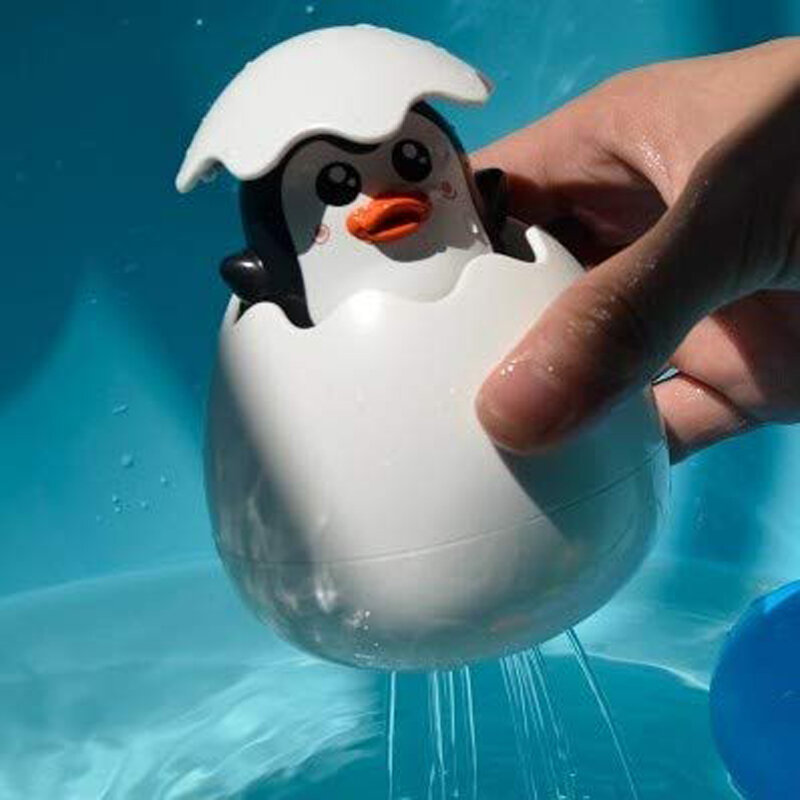 Baby Baden Spielzeug kinder Cute Cartoon Tier Ente Pinguin Ei Wasser Spray Sprinkler Badezimmer Beregnung Dusche Schwimmen Wasser Spielzeug