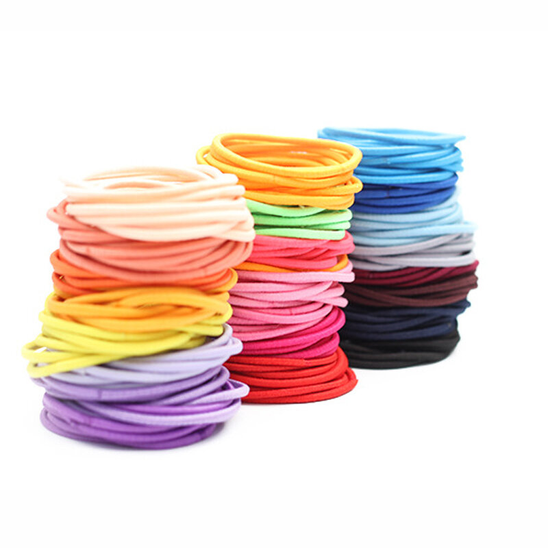 Mini corda de cabelo de borracha elástica colorida para meninas, 20 com 4.5cm, lindo, infantil, rabo de cavalo, suporte para crianças e meninas