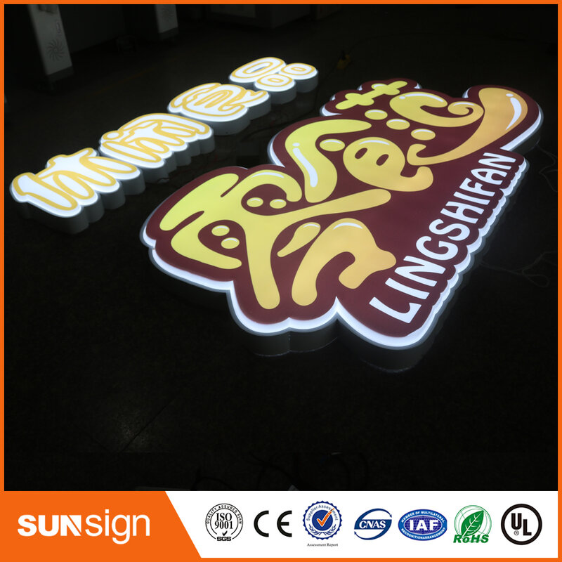 high quality store front led colorful acrylic letter sign