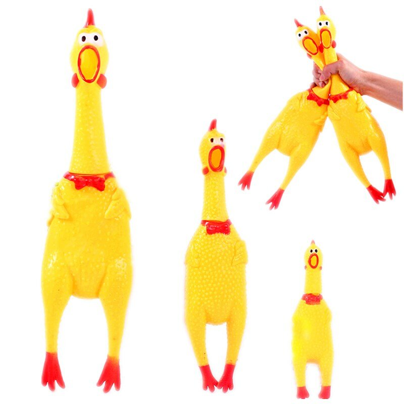 Zabawka dla psa wrzeszczący kurczak wrzeszczący kurczak pies trzonowce żółta guma kurczak gryzak dla psa zabawka trwała i zabawna buzz