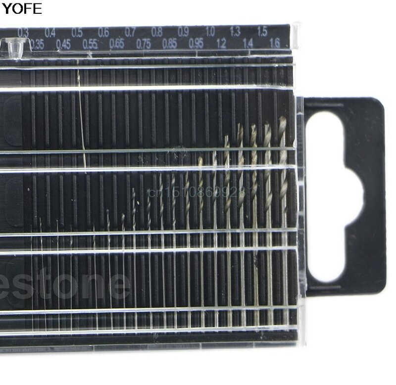 20x Mata Bor MICROBOX Set Mata Bor Putar HSS Mikro Kecil 0.3Mm-1.6Mm Model Kerajinan dengan Case