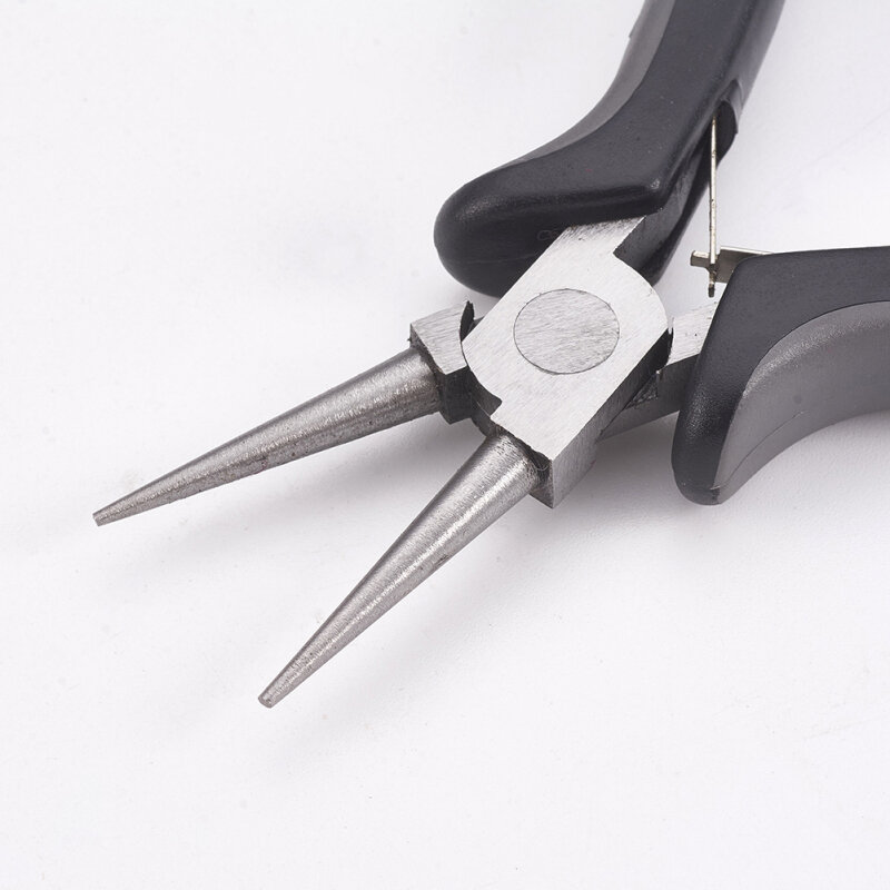 Carbon Steel Round Nose Pliers Hand Tools Polishing Jewelry Making Tools 12x9x1.65cm
