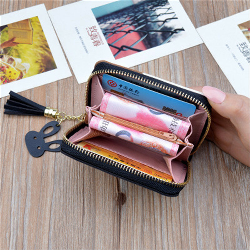 Magic Fish portfel kobiet portfel na zamek błyskawiczny torebka Patchwork moda panelami portfel Trendy portmonetka posiadacz karty skórzany