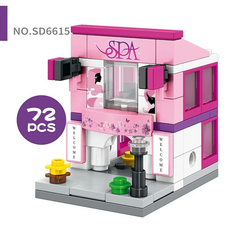 Sembo Mini Street Model Building Blocks City Shop Series Blocks Kids Figure Educational Toys Compatible Brick Toys For Kids