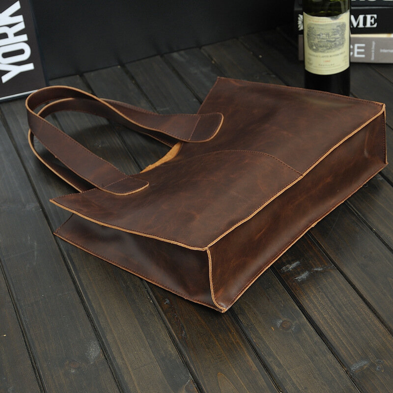 New Vintage Leather Briefcases Men Messenger Bag Brown/Black Luxury Business Briefcase Document Lawyer Laptop Bag Wholesale