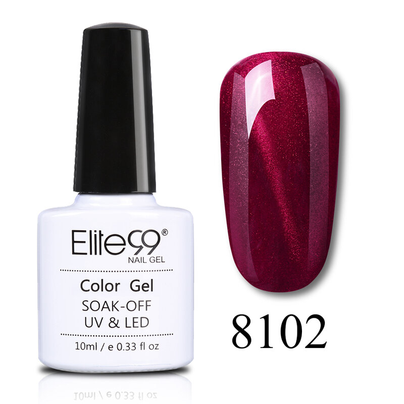 Elite99 10ml Cat Eye Nail Gel Magnetic Soak Off UV Gel Nail Polish Wine Red Varnish Primer Top Coat Nail Art Manicure Gel Lak