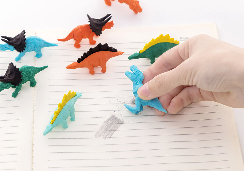 1 pz creativo cartone animato dinosauro forma gomma studente gomma cancelleria all'ingrosso premio per bambini
